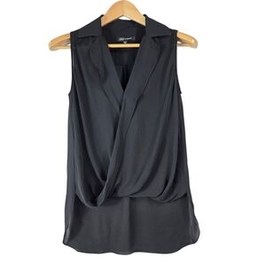 Judith & Charles silk v neck sleevesless blouse
